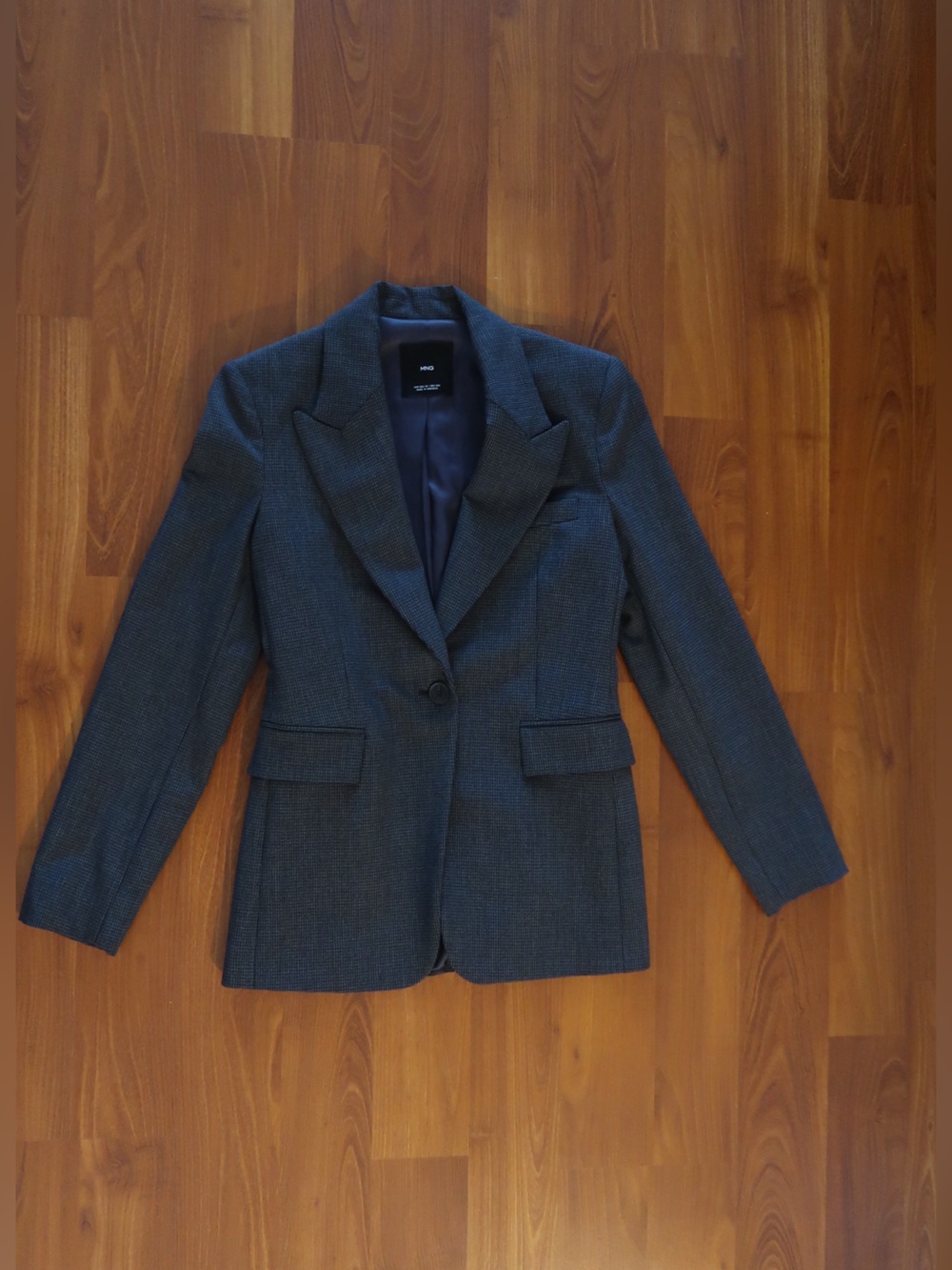 Mango Blazer Navy & Gray